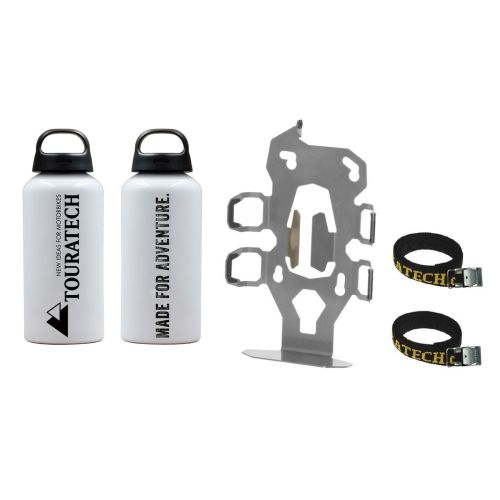 01-050-3217-0 ZEGA Pro2 supporto bottiglie-doppio con 2x Touratech bottiglia di alluminio 0,6 litri