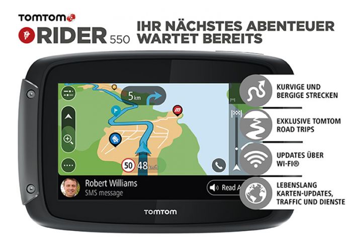 01-060-1470-0 TomTom Rider 550 World, Lifetime mappe mondo