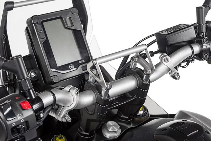 01-632-5411-0 GPS handlebar bracket adapter with screws for handlebar risers 20 mm Yamaha Tenere 700 / World Raid, for navigation systems