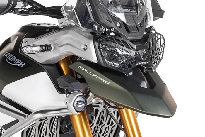 01-421-5095-0 Headlamp guard black with quick release fastener for Triumph Tiger 900 *OFFROAD USE ONLY*