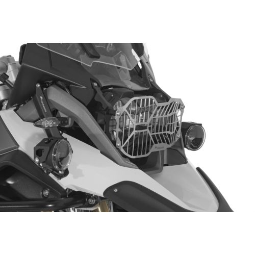 01-045-5093-0 Protezione faro in acciaio inox con chiusura rapida per faro LED per BMW R1250GS/ R1250GS Adventure/ R1200GS da 2013 *OFFROAD USE ONLY*