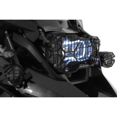 01-045-5095-0 Protezione faro in acciaio inox, colore nero, con chiusura rapida per faro LED, per BMW R1250GS/ R1250GS Adventure/ R1200GS da 2013/ R1200GS Adventure a partire dal 2014 *OFFROAD USE ONLY*