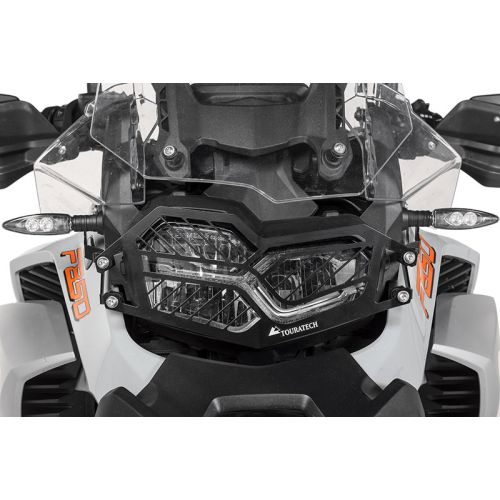 01-082-5096-0 Protezione faro in acciaio inox, colore nero, con chiusura rapida per BMW F900GS Adventure/ F850GS Adventure *OFFROAD USE ONLY*