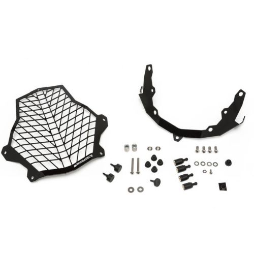 01-371-5095-0 Protezione faro in acciaio inox, colore nero, con chiusura rapida, supporti neri, per KTM 1050 Adventure/ 1090 Adventure/ 1190 Adventure/ 1190 Adventure R/ 1290 Super Adventure *OFFROAD USE ONLY*