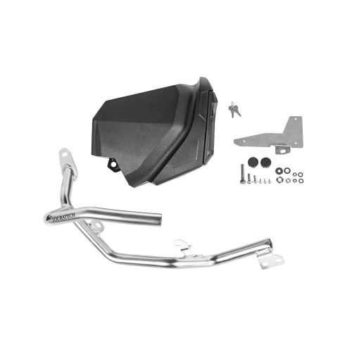 01-632-5166-0 Cassetta degli attrezzi con barra proteggimotore - Kit retrofit - sinistro, inox per Yamaha Tenere 700 (-2024)
