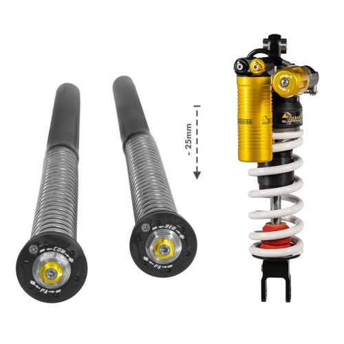01-632-5849-0 Touratech Suspension abbassamento Kit -25mm Cartuccia e Ammortizzatore Tipo Extreme2 per Yamaha Tenere 700 Rally (2025-)
