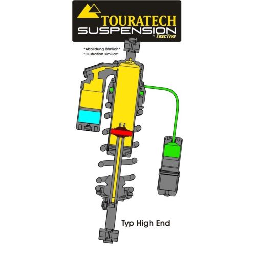 01-058-0011-0 Touratech Suspension ammortizzatore per HONDA XRV750 Africa Twin RD07 (1993 -2003) Tipo HighEnd