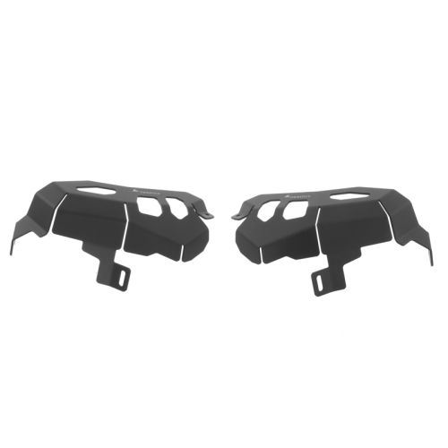 01-045-5131-0 Protezione cilindri in alluminio color nero, per BMW R1200GS a partire dal 2013/ BMW R1200RT a partire dal 2014/ BMW R1200R da 2015/ BMW R1200RS