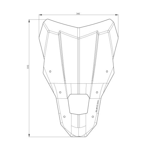 01-403-6252-0 Paravento L colorato per Honda CRF1100L Africa Twin (2024-), Adventure Sports