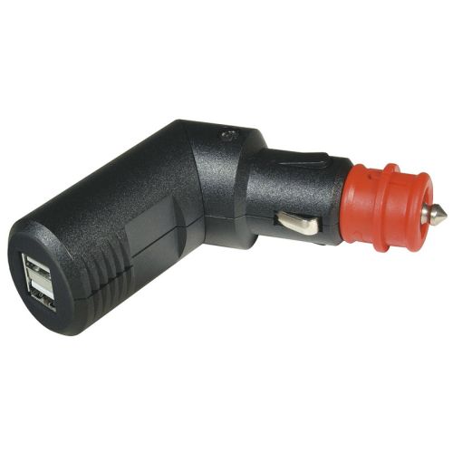 01-030-0065-0 Connettore alimentatore/caricabatterie USB doppio, angolabile, 12V / 5V, 2 x 2.5A