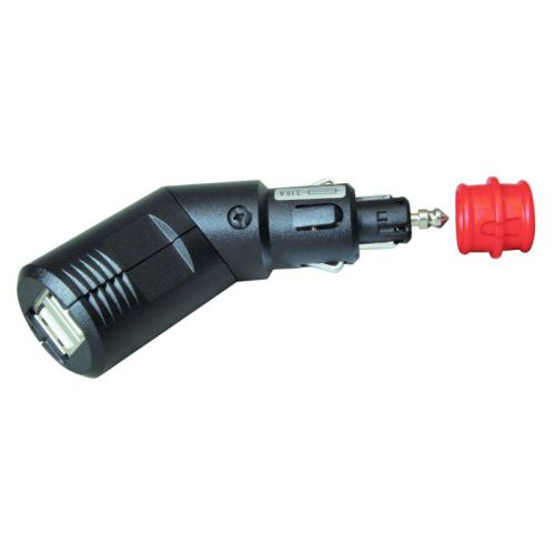 01-030-0065-0 Connettore alimentatore/caricabatterie USB doppio, angolabile, 12V / 5V, 2 x 2.5A