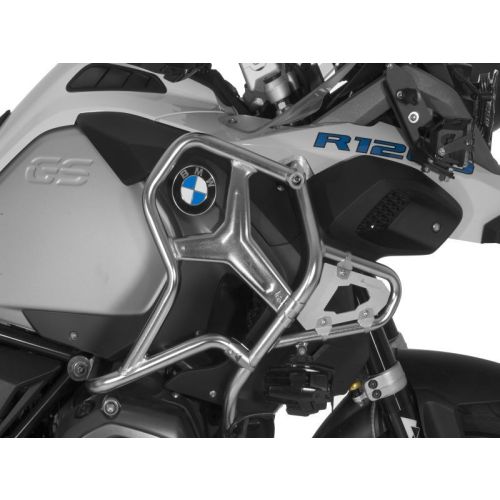 01-045-5166-0 Mascherina per barre paracarene BMW R1200GS Adventure originale dal 2014, argento anodizzata