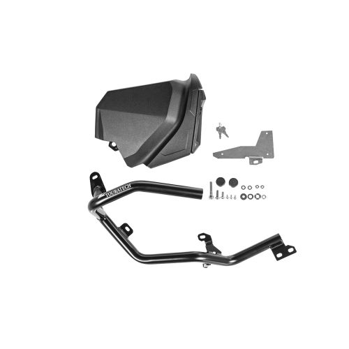 01-632-5168-0 Cassetta degli attrezzi con barra proteggimotore - Kit retrofit - sinistro, inox, nero per Yamaha Tenere 700 (-2024)