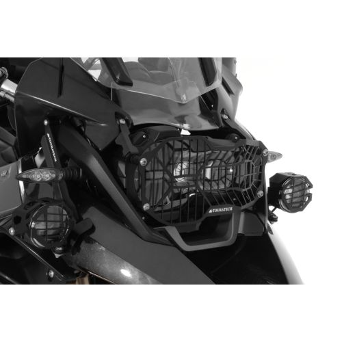 01-045-5095-0 Protezione faro in acciaio inox, colore nero, con chiusura rapida per faro LED, per BMW R1250GS/ R1250GS Adventure/ R1200GS da 2013/ R1200GS Adventure a partire dal 2014 *OFFROAD USE ONLY*