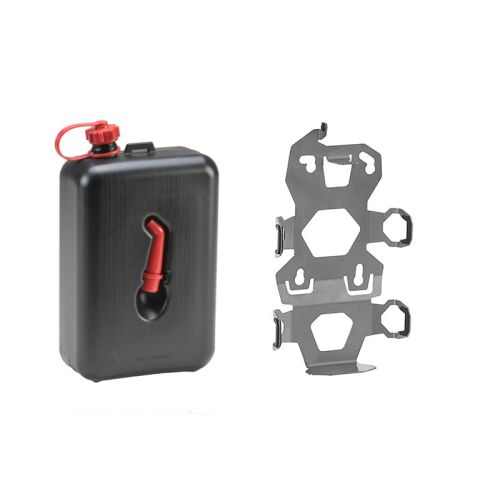 01-050-3425-0 ZEGA Pro2 set porta accessori, piastra adattatrice per tanica supplementare con tanica di olio Touratech 2 litri
