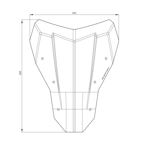 01-403-6242-0 Paravento M colorato per HondaCRF1100L Africa Twin (2024-), Adventure Sports