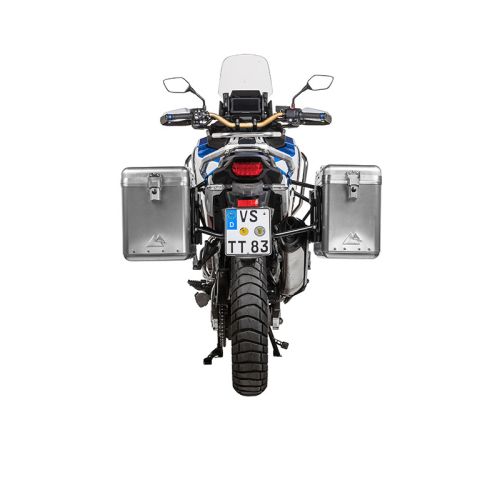 01-403-7130-0P ZEGA Mundo sistema di valigie in alluminio 31/38 litri con supporto acciaio inox per Honda CRF1100L Africa Twin (2022-) / CRF1100L Adventure Sports