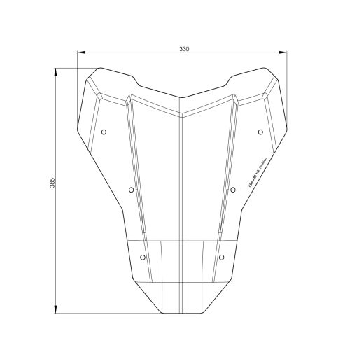 01-403-6232-0 Paravento S colorato per Honda CRF1100L Africa Twin (2024-), Adventure Sports