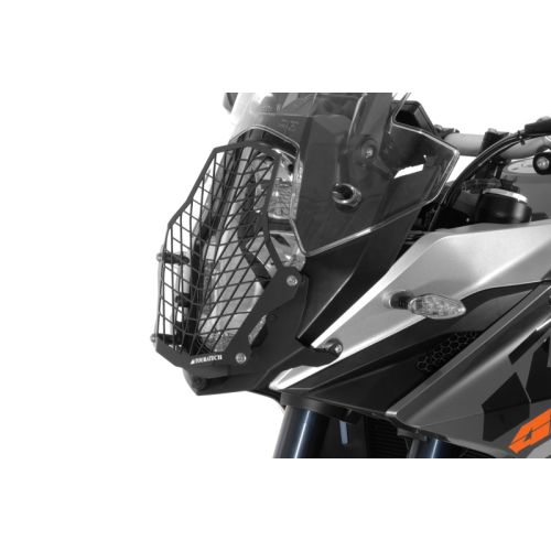 01-371-5095-0 Protezione faro in acciaio inox, colore nero, con chiusura rapida, supporti neri, per KTM 1050 Adventure/ 1090 Adventure/ 1190 Adventure/ 1190 Adventure R/ 1290 Super Adventure *OFFROAD USE ONLY*