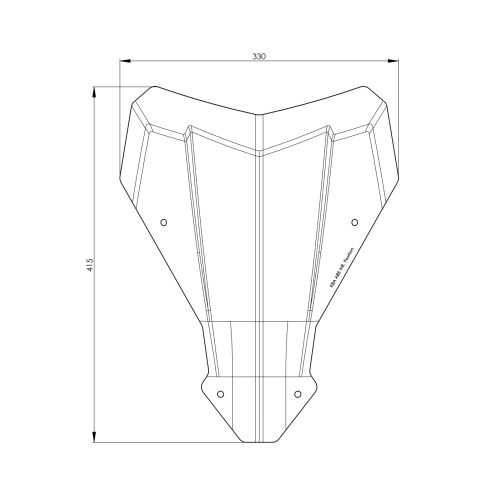 01-403-6210-0 Paravento M trasparente per Honda CRF1100L Africa Twin (-2023)